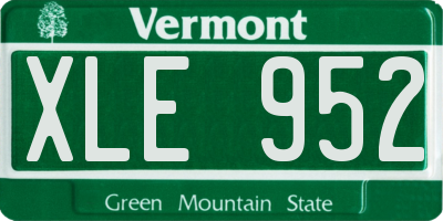 VT license plate XLE952