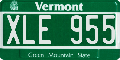 VT license plate XLE955