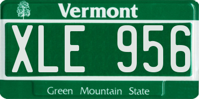 VT license plate XLE956