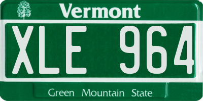 VT license plate XLE964