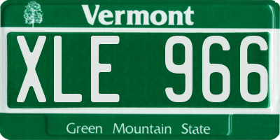 VT license plate XLE966