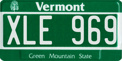 VT license plate XLE969
