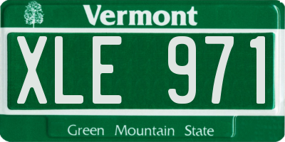 VT license plate XLE971