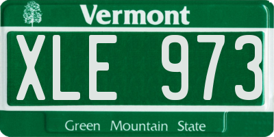 VT license plate XLE973