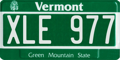 VT license plate XLE977