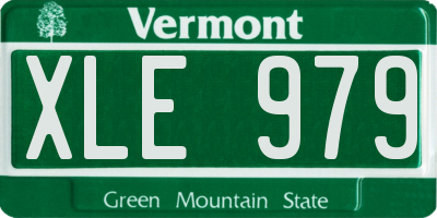 VT license plate XLE979