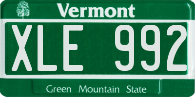 VT license plate XLE992