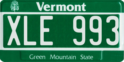 VT license plate XLE993