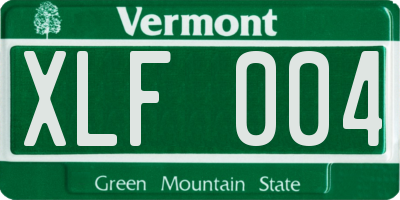 VT license plate XLF004