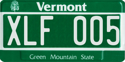 VT license plate XLF005