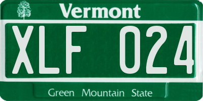 VT license plate XLF024