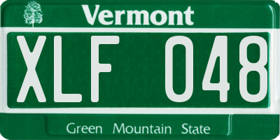 VT license plate XLF048