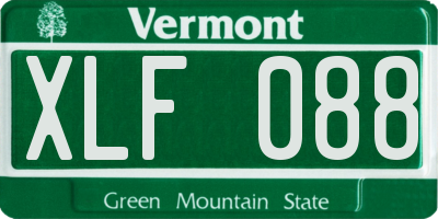 VT license plate XLF088