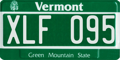 VT license plate XLF095