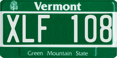 VT license plate XLF108