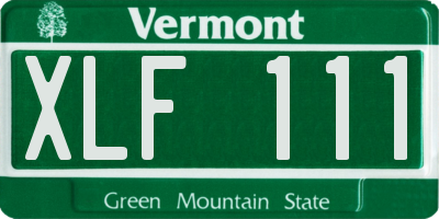 VT license plate XLF111