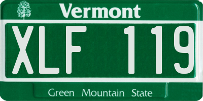 VT license plate XLF119