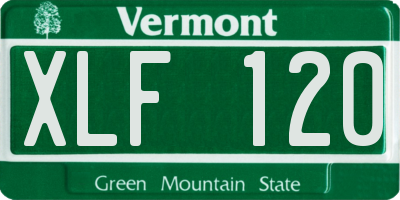 VT license plate XLF120