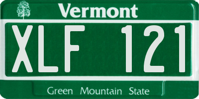 VT license plate XLF121