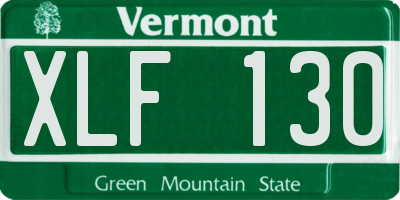 VT license plate XLF130