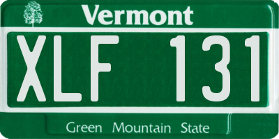 VT license plate XLF131