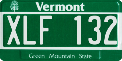 VT license plate XLF132
