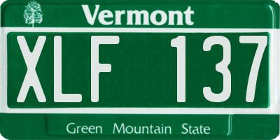 VT license plate XLF137