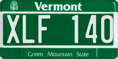 VT license plate XLF140