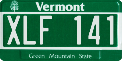 VT license plate XLF141