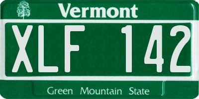 VT license plate XLF142