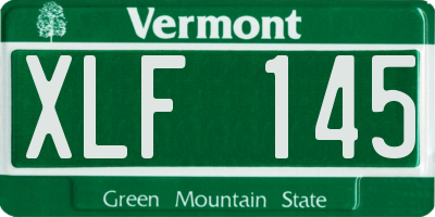 VT license plate XLF145