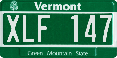 VT license plate XLF147