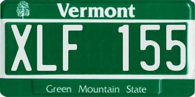 VT license plate XLF155