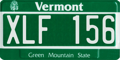 VT license plate XLF156