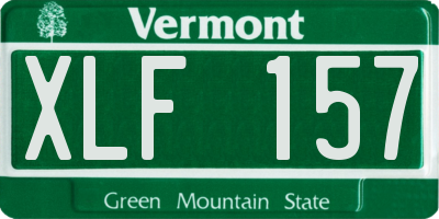 VT license plate XLF157