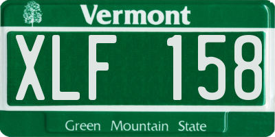 VT license plate XLF158