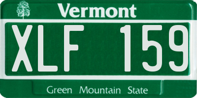 VT license plate XLF159