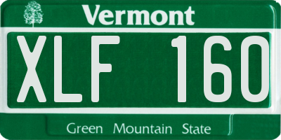 VT license plate XLF160