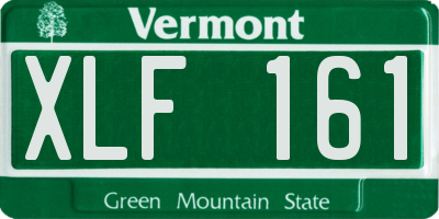 VT license plate XLF161