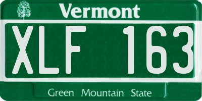 VT license plate XLF163