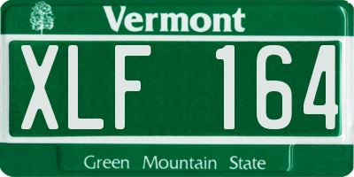VT license plate XLF164