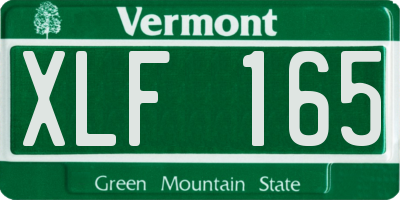 VT license plate XLF165