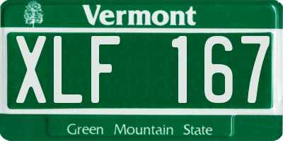 VT license plate XLF167