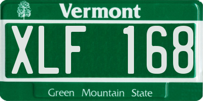 VT license plate XLF168