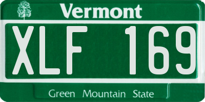 VT license plate XLF169