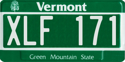 VT license plate XLF171