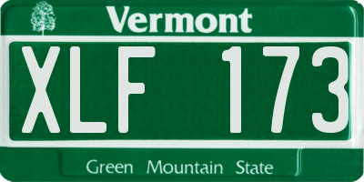 VT license plate XLF173