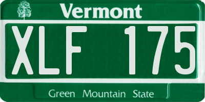 VT license plate XLF175