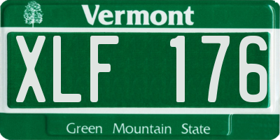 VT license plate XLF176