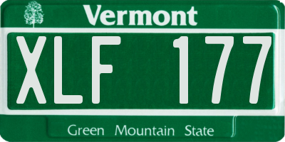 VT license plate XLF177